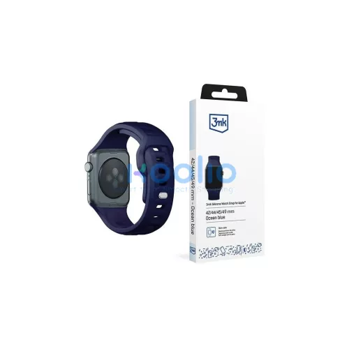 3MK szilikon óraszíj Apple Watch 42/44/45/49mm készülékhez óceánkék