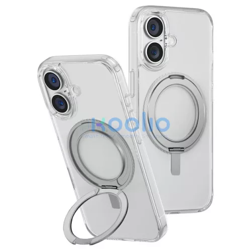 UNIQ Swivix tok iPhone 16 készülékhez 360 Rotating Kickstand átlátszó