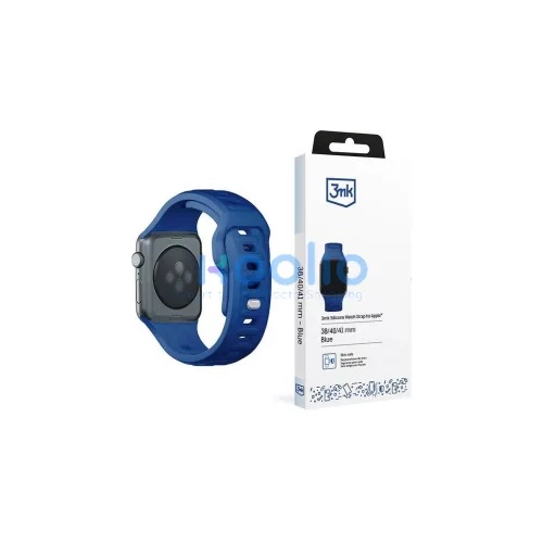 3MK szilikon óraszíj Apple Watch 38/40/41mm készülékhez kék