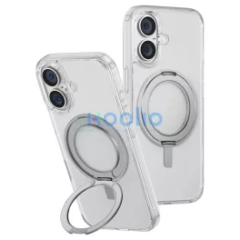   UNIQ Swivix tok iPhone 16 Plus készülékhez 360 Rotating Kickstand átlátszó
