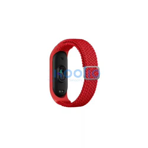 Beline Mi Band 7/6/5 készülékhez Textile szíjpánt piros