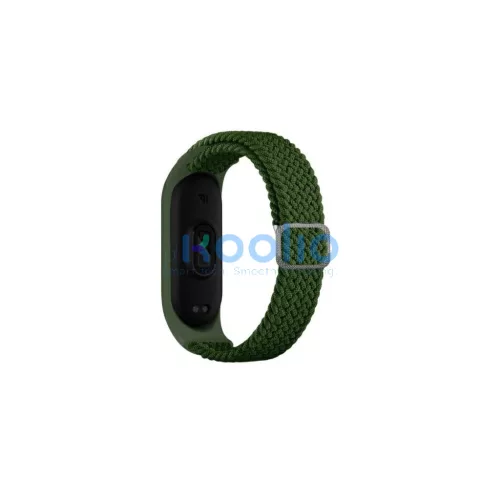Beline Mi Band 7/6/5 készülékhez Textilezielony pánt zöld