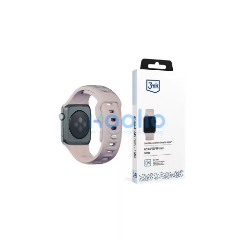 3MK szilikon óraszíj latte for Apple Watch 42/44/45/49mm készülékhez