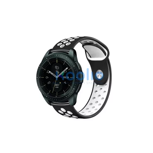 Beline óraszíj 22mm Sport Silicone doboz, fekete/fehér