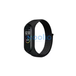 Beline Mi Band 7/6/5/4/3 NylonLoop szíj fekete
