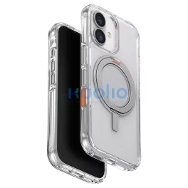   UNIQ Swivix tok iPhone 17 készülékhez 360 Rotating Kickstand átlátszó