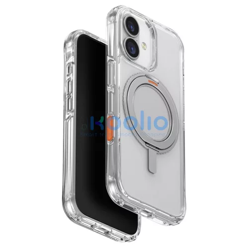 UNIQ Swivix tok iPhone 17 készülékhez 360 Rotating Kickstand átlátszó