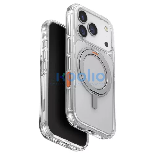 UNIQ Swivix tok iPhone 17 Pro készülékhez 360 fokban forgó tartó átlátszó