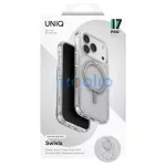 UNIQ Swivix tok iPhone 17 Pro készülékhez 360 fokban forgó tartó átlátszó