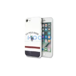   US Polo USHCI8PCSTRB iPhone 7/8/SE 2020/ SE 2022 készülékhez tok fehér Tricolor Pattern Collection