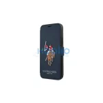 US Polo USFLBKP12LPUGFLNV iPhone 12 Pro Max 6,7" készülékhez könyv tok – Polo Embroidery Collection tengerészkék