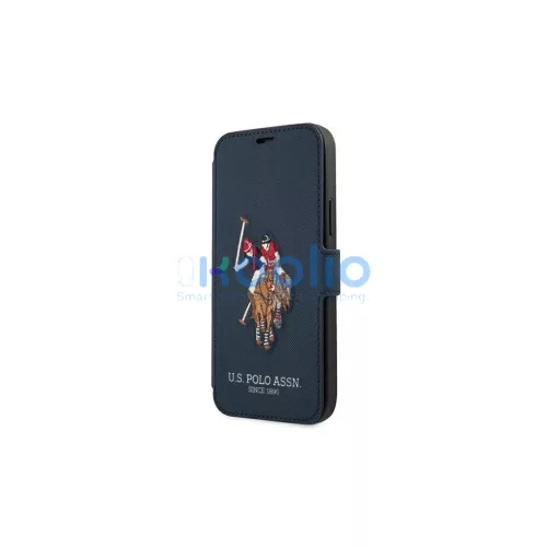 US Polo USFLBKP12LPUGFLNV iPhone 12 Pro Max 6,7" készülékhez könyv tok – Polo Embroidery Collection tengerészkék