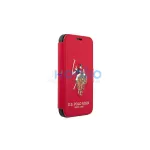 US Polo USFLBKP12LPUGFLRE iPhone 12 Pro Max 6,7”-os készülékhez tok, Polo Embroidery Collection, piros