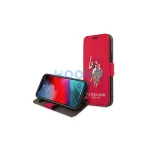 US Polo USFLBKP12LPUGFLRE iPhone 12 Pro Max 6,7”-os készülékhez tok, Polo Embroidery Collection, piros