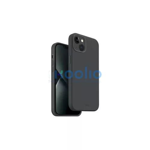 UNIQ Lino Hue tok iPhone 14 Plus/15 Plus 6,7 készülékhez Magclick Charging szénszürke