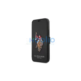   US Polo USFLBKP12MPUGFLBK iPhone 12/12 Pro 6,1 készülékhez tok – black book Polo Embroidery Collection fekete