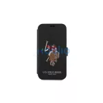 US Polo USFLBKP12MPUGFLBK iPhone 12/12 Pro 6,1 készülékhez tok – black book Polo Embroidery Collection fekete