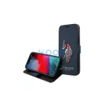 US Polo iPhone 12/12 Pro 6,1" készülékhez könyv tok Polo Embroidery Collection tengerészkék