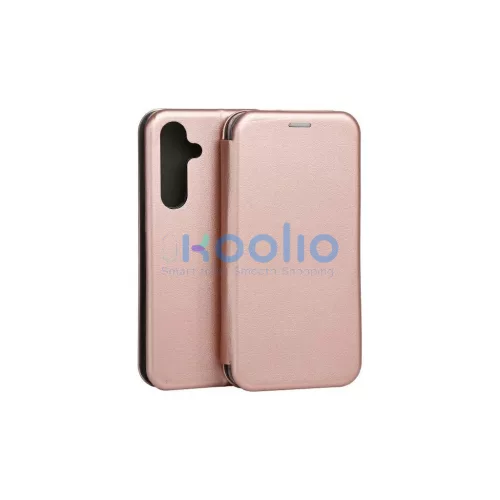 Beline Case Book Magnetic tok Samsung S24 FE készülékhez rózsaarany