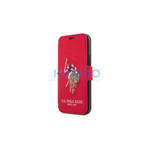 US Polo USFLBKP12MPUGFLRE iPhone 12/12 Pro 6,1 készülékhez tok Polo Embroidery Collection piros