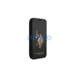 US Polo USFLBKP12SPUGFLBK iPhone 12 mini készülékhez 5,4" tok Polo Embroidery Collection fekete