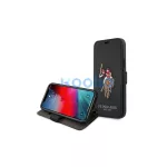 US Polo USFLBKP12SPUGFLBK iPhone 12 mini készülékhez 5,4" tok Polo Embroidery Collection fekete