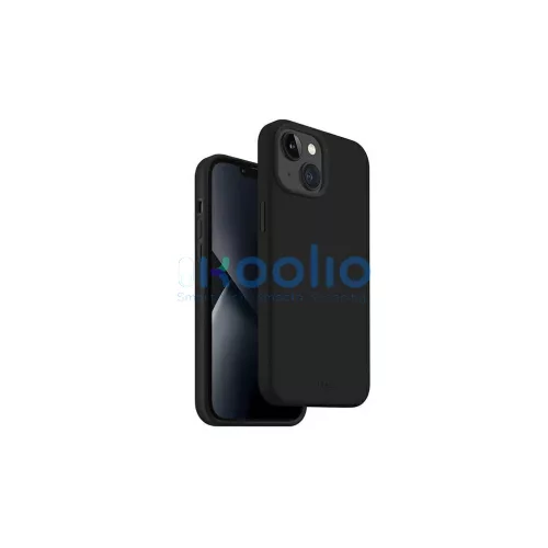 UNIQ Lino Case iPhone 14 Plus / 15 Plus készülékhez 6,7" éjfél fekete