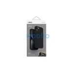 UNIQ Lino Case iPhone 14 Plus / 15 Plus készülékhez 6,7" éjfél fekete