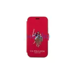 US Polo USFLBKP12SPUGFLRE iPhone 12 mini 5,4" készülékhez tok – red book – Polo Embroidery Collection