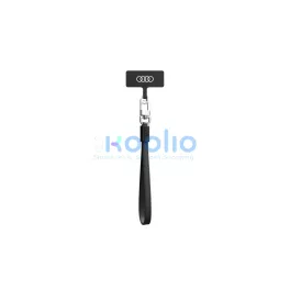   Audi univerzális telefon póráz 28 cm 10 mm bőr fekete AU-HSLSL-GT/D1-BK