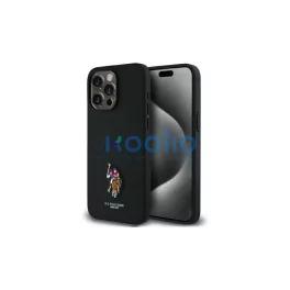   US Polo USHCP15XPEMK iPhone 15 Pro Max készülékhez tok 6,7″ Embroidered DH Color fekete