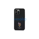 US Polo USHCP15XPEMK iPhone 15 Pro Max készülékhez tok 6,7″ Embroidered DH Color fekete