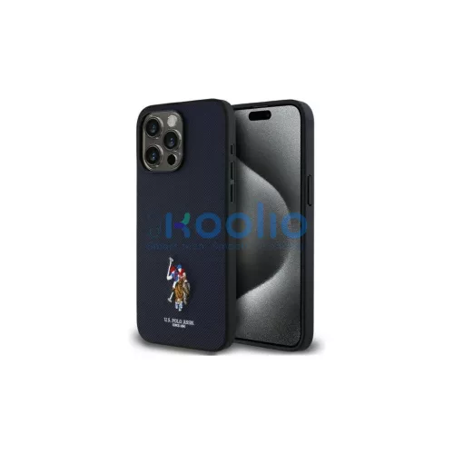 US Polo USHCP15XPEMV iPhone 15 Pro Max 6,7" készülékhez tok Embroidered DH Color tengerészkék