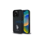 US Polo USHCP15XPGEK iPhone 15 Pro Max 6,7" készülékhez tok Leather Embroidered DH Color fekete