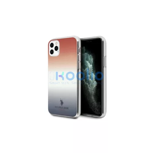 US Polo USHCN65TRDGRB iPhone 11 Pro Max készülékhez tok Gradient Pattern Collection kék & piros