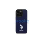 US Polo USHCP15XPGEV iPhone 15 Pro Max 6,7" készülékhez tok Leather Embroidered DH Color tengerészkék
