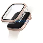 UNIQ Voute kijelzővédő Apple Watch Series 10/11 46mm készülékhez edzett üveg rózsaarany