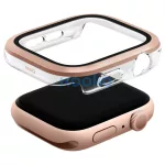 UNIQ Voute kijelzővédő Apple Watch Series 10/11 46mm készülékhez edzett üveg rózsaarany