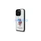 US Polo USHCP15XPUSH iPhone 15 Pro Max 6,7" készülékhez bőr tok Big DH American Flag fehér