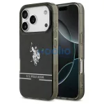 US Polo DH and Bottom Stripe Logo MagSafe tok iPhone 17 Pro készülékhez fekete