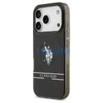 US Polo DH and Bottom Stripe Logo MagSafe tok iPhone 17 Pro készülékhez fekete