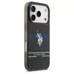 US Polo DH and Bottom Stripe Logo MagSafe tok iPhone 17 Pro készülékhez fekete