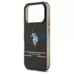 US Polo DH and Bottom Stripe Logo MagSafe tok iPhone 17 Pro készülékhez fekete