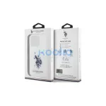 US Polo USHCP15XTPUHRBH iPhone 15 Pro Max 6,7" készülékhez tok Shiny Big Logo fehér