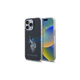   US Polo USHCP15XTPUHRBK iPhone 15 Pro Max 6,7" készülékhez tok Shiny Big Logo fekete