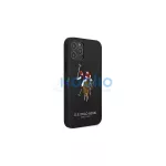US Polo USHCP12MPUGFLBK iPhone 12/12 Pro 6,1 készülékhez tok fekete Polo Embroidery Collection