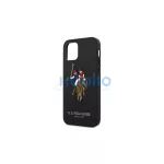 US Polo USHCP12MPUGFLBK iPhone 12/12 Pro 6,1 készülékhez tok fekete Polo Embroidery Collection