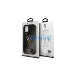 US Polo USHCP12MPUGFLBK iPhone 12/12 Pro 6,1 készülékhez tok fekete Polo Embroidery Collection