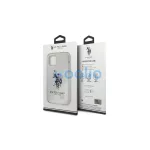 US Polo USHCP12MSLHRWH iPhone 12/12 Pro 6,1 készülékhez Silicone Collection tok fehér