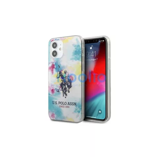 US Polo USHCP12SPCUSML iPhone 12 mini 5,4” készülékhez tok Tie & Dye Collection többszínű